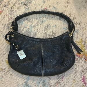 Ralph Lauren Black Leather Hobo Bag